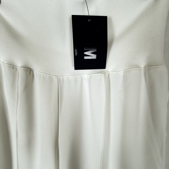 ATM Anthony Thomas Melillo Cotton Wide Leg Pants Trousers White Small - Picture 9 of 10